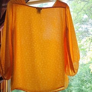 Yellow and white blouse